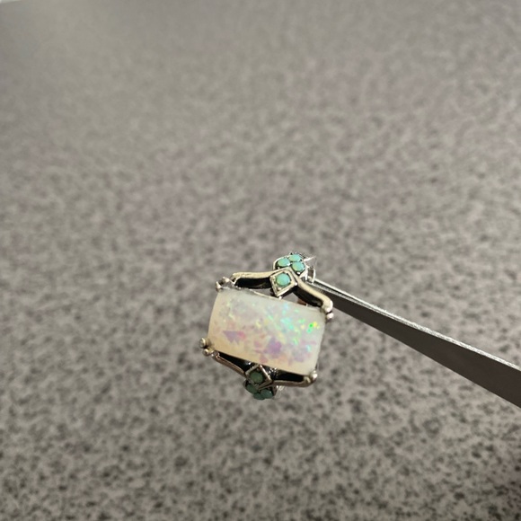 SS 925 OPAL RING SIZE 8 (NEW) - Picture 3 of 5